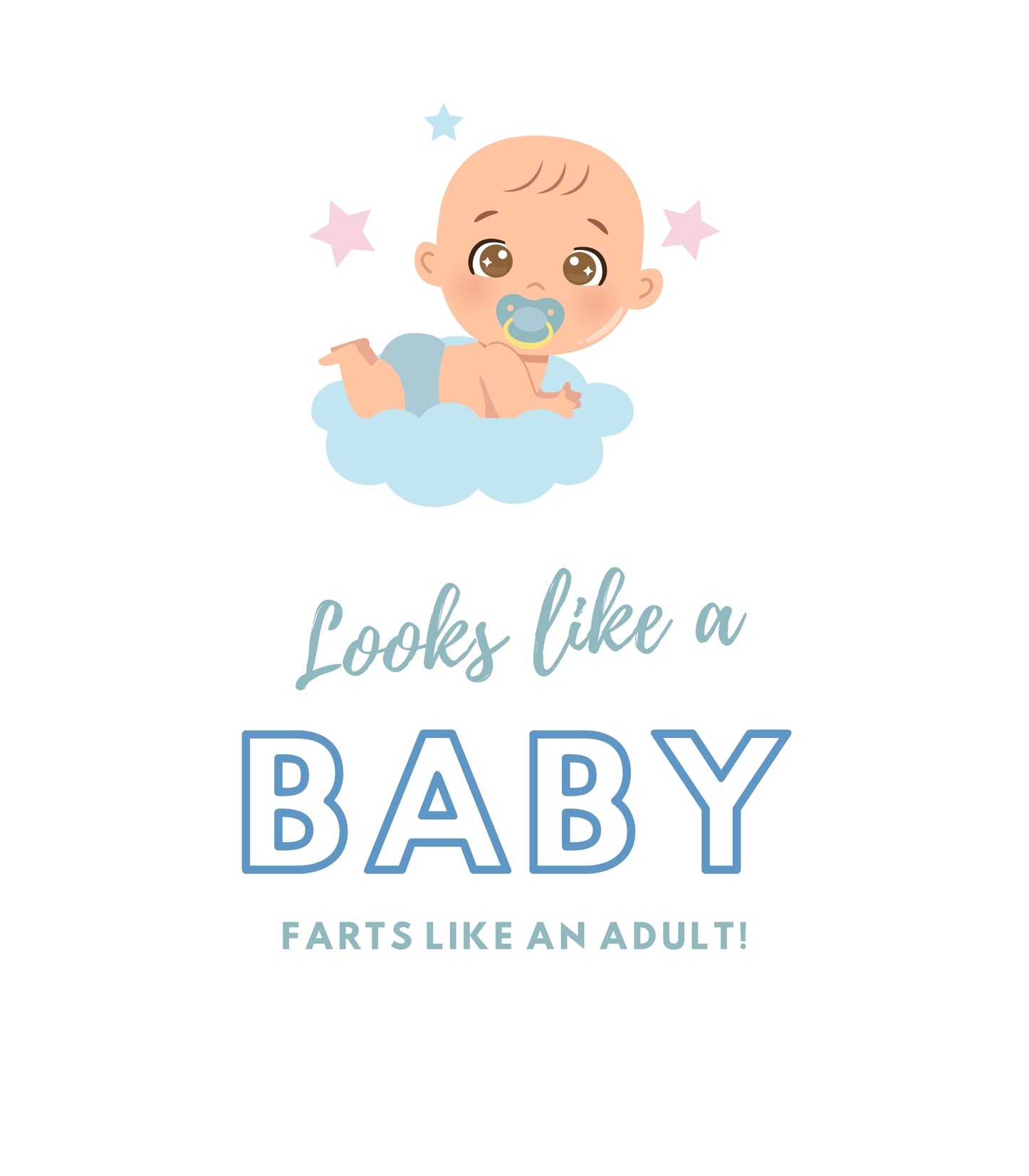 Infant Fine Jersey Bodysuit - Looks Like a Baby - BOY