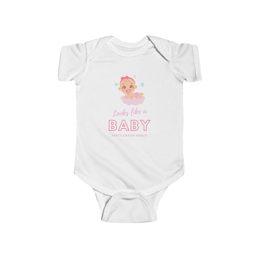 Infant Fine Jersey Bodysuit - Looks Like a Baby - GIRL