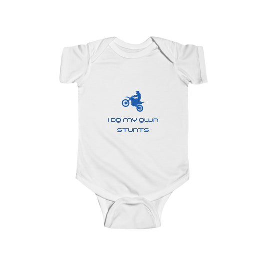 Infant Fine Jersey Bodysuit - I Do My Own Stunts - Motorbike