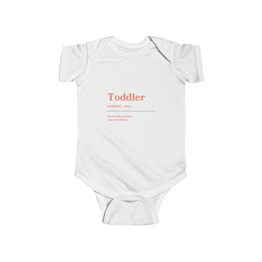 Infant Fine Jersey Bodysuit - Toddler  CORAL