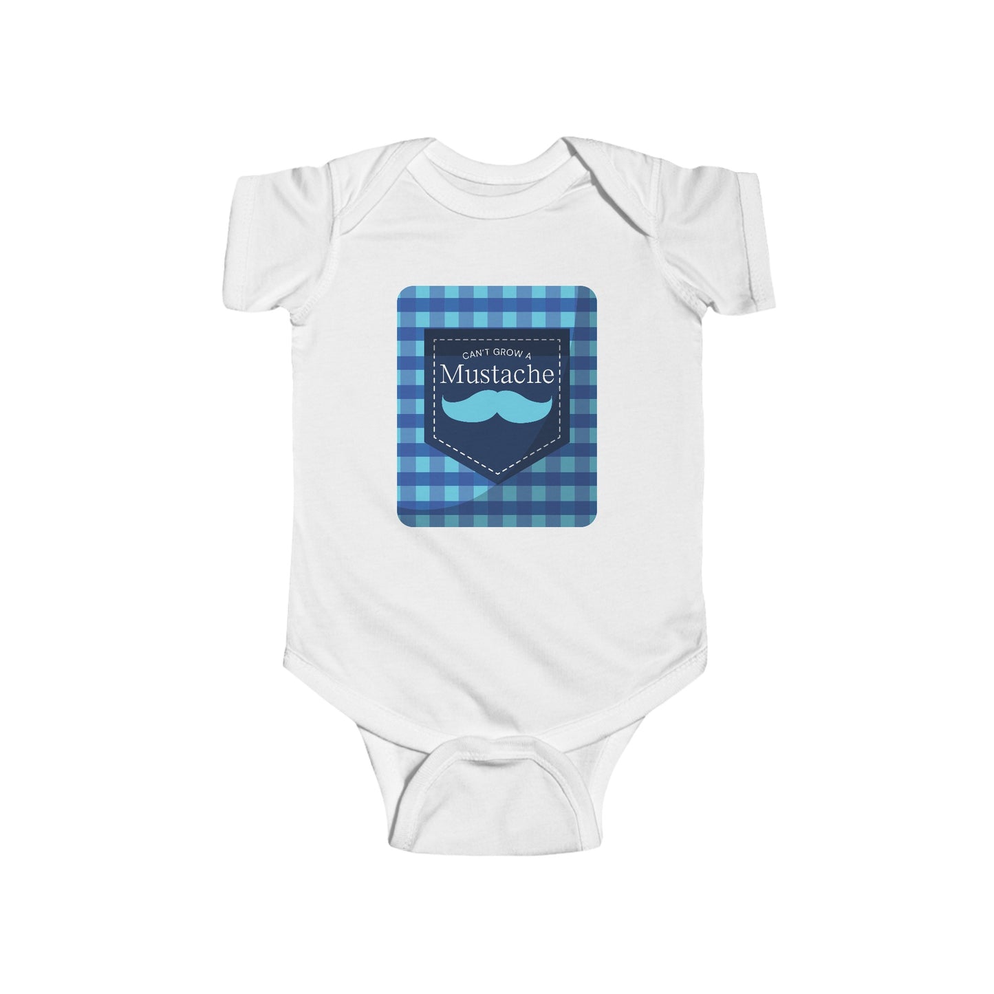 Infant Fine Jersey Bodysuit - Can’t Grow a Mustache