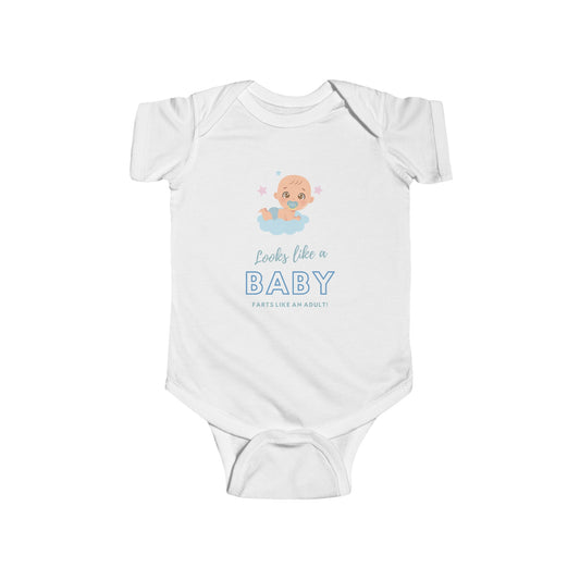 Infant Fine Jersey Bodysuit - Looks Like a Baby - BOY